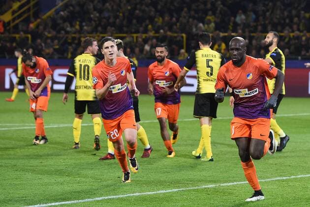 Soccer Champions League group stage Borussia Dortmund APOEL Nicosia on 01.11.2017 at Signal Iduna Park in Dortmund Torjubel to 1 1 by Mickael Pote Nicosia xRx
