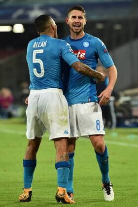 As Napoli 01 11 2017 - Champions League Napoli-Manchester City foto Antonello Sammarco Image nella foto: esultanza gol Jorginho 
