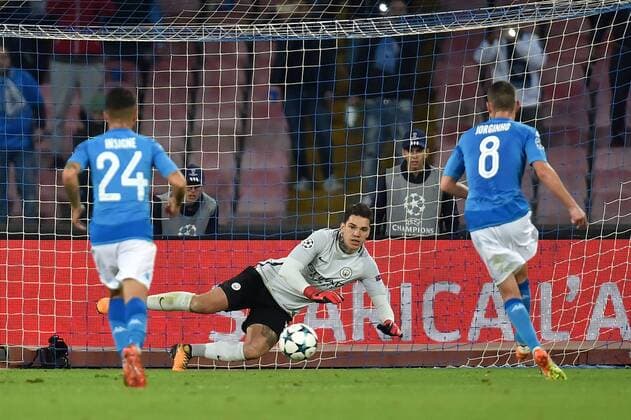 gol Rigore Jorginho Napoli 2-2 Goal celebration penalty Napoli 01-11-2017 Stadio San Paolo Calcio Uefa Champions League 2017 2018 Group F Napoli - Manchester City Foto Andrea Staccioli Insidefoto andreaxstaccioli
