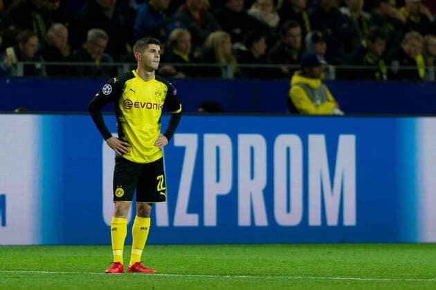 Dortmund Germany 01 11 2017 UEFA Champions League 2017 18 Season Group Stage Group H 4 Day Borussia Dortmund APOEL Nicosia Christian Pulisic BVB disappointed disappointment DeFodi053