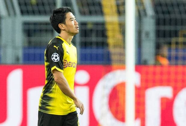 Fußball Champions League Saison 2017 2018 Rückspiel Borussia Dortmund APOEL Nikosia am 01 11 2017 im Signal Iduna Park in Dortmund Nordrhein Westfalen Dortmunds Shinji Kagawa geht enttäuscht vom Platz Copyright: xKirchner DavidxInderliedx