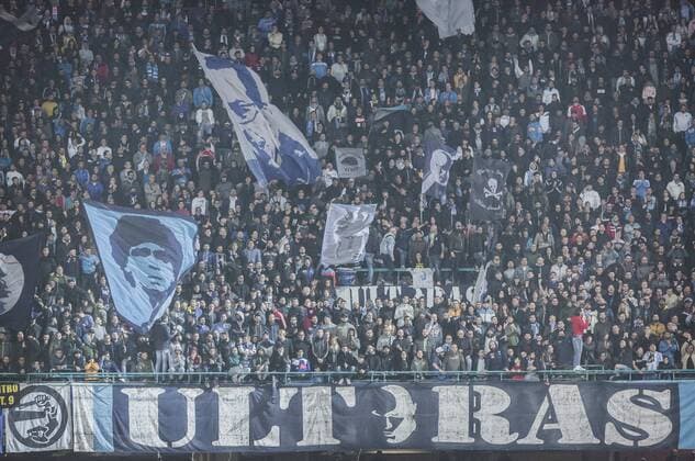 1st November 2017, Stadio San Paolo, Naples, Italy; UEFA Champions League, Napoli versus Manchester City; Fans of Napoli cheering for their team during the match  ActionPlus11946977