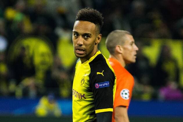 GER UEFA CL Borussia Dortmund GER vs Apoel Nicosia CYP 01 11 2017 Signal Iduna Park Dortmund GER UEFA CL Borussia Dortmund GER vs Apoel Nicosia CYP picture picture shows Pierre Emerick Aubameyang Borussia Dortmund 17 nordphotox xRauch nph00251