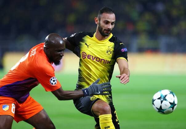 Wednesday 01 11 2017 Season 2017 2018 UEFA Champions League 4 Matchday in Dortmund Signal Iduna Park BVB 09 Borussia Dortmund Apoel Nicosia Mickael Pote against Oemer Toprak BVB v l