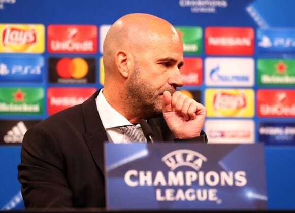 Wednesday 01 11 2017 Season 2017 2018 UEFA Champions League 4 Matchday in the Dortmund Signal Iduna Park BVB 09 Borussia Dortmund Apoel Nicosia Peter Bosz Coach BVB at the subsequent press conference