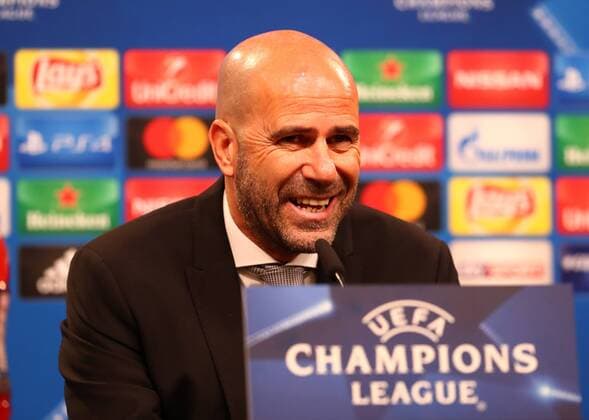 Wednesday 01 11 2017 Season 2017 2018 UEFA Champions League 4 Matchday in the Dortmund Signal Iduna Park BVB 09 Borussia Dortmund Apoel Nicosia Peter Bosz Coach BVB at the subsequent press conference