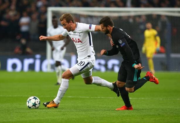 November 1, 2017 - London, United Kingdom - Tottenham Hotspur s Harry Kane.during Champion League match between Tottenham Hotspur against Real Madrid at Wembley Stadium on 1 Nov 2017 Tottenham Hotspur v Real Madrid - UEFA Champions League  - ZUMAn230 20171101_zaa_n230_468 Copyright: xKieranxGalvinx