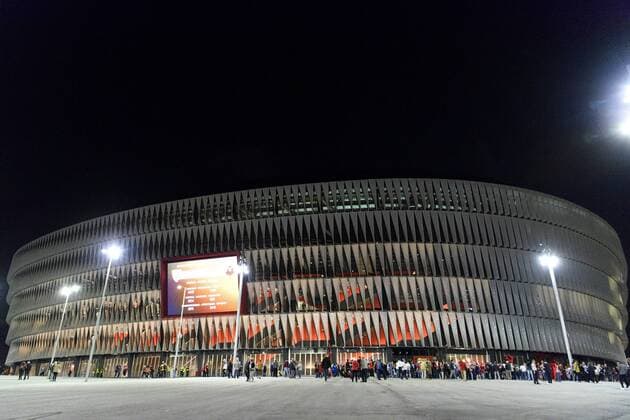 171102 Estadio de San Memes inför fotbollsmatchen i Europa League mellan Athletic Bilbao och Östersund den 2 november 2017 i Bilbao.  Copyright: CARLxSANDIN BB171102CS005