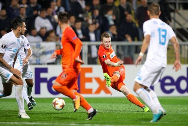 SOCCER - UEFA EL, Rijeka vs A.Wien RIJEKA,CROATIA,02.NOV.17 - SOCCER - UEFA Europa League, group stage, HNK Rijeka vs FK Austria Wien. Image shows Kevin Friesenbichler (A.Wien). GEPAxpictures xMaticxKlansek