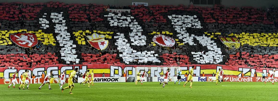 Fans of Slavia during the UEFA European Soccer League group A 4th round match between Villarreal and Slavia Prague at the Eden stadium in Prague, Czech Republic, November 2, 2017. (CTKxPhoto MichalxKrumphanzl) CTKPhotoP201711021039101  VIS 004