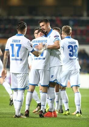 November 2, 2017 - Istanbul, Turkey - Hoffenheim s players celebrate their goal during a UEFA European League, group C football match, between Istanbul Medipol Basaksehir and Hoffenheim at Fatih Terim Stadium in Istanbul, 2rd of November, 2017. (  Copyright: DepoxPhotos 15845002