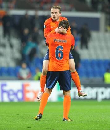 Edin Visca of Basaksehir during the UEFA Europa League group C match between Istanbul Basaksehir and Hoffenheim at Basaksehir Fatih Terim Stadium in Istanbul, Turkey, on November 02, 2017. 
