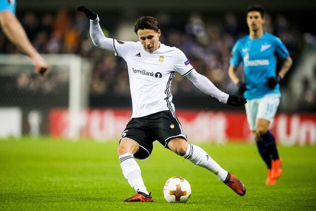 171102 Anders Trondsen of Rosenborg during the UEFA Europa League match between Rosenborg and FK Zenit St. Petersburg on November 2, 2017 in Trondheim. Photo: Jon Olav Nesvold BILDBYRAN kod JE 160066  Copyright: JONxOLAVxNESVOLD BB171102BB774