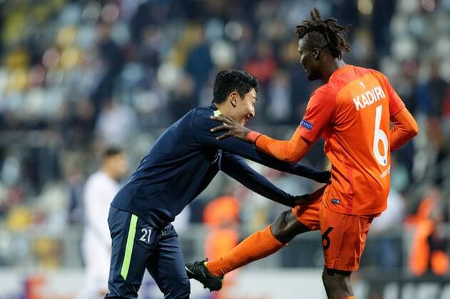SOCCER - UEFA EL, Rijeka vs A.Wien RIJEKA,CROATIA,02.NOV.17 - SOCCER - UEFA Europa League, group stage, HNK Rijeka vs FK Austria Wien. Image shows the rejoicing of Jinhyun Lee (A.Wien) and Abdul Kadiri Mohammed (A.Wien).. GEPAxpictures xMaticxKlansek
