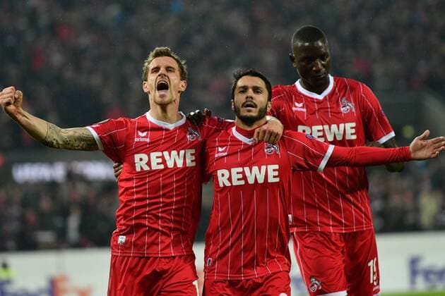 GER 1 FC Köln GER vs BATE Borisov BLR 02 11 2017 RheinEnergieSTADION Cologne Europa League Group Stage 4 Gameday GER 1 FC Köln GER vs BATE Borisov BLR 1 0 for Cologne by Simon Zoller 11 1 FC Koeln Torjubel rejoicing Jubilee Leonardo Bittencourt 21 1 FC Koeln Sehrou Guirassy 19 1 FC Koeln nordphotox xMeuter nordphoto 00351