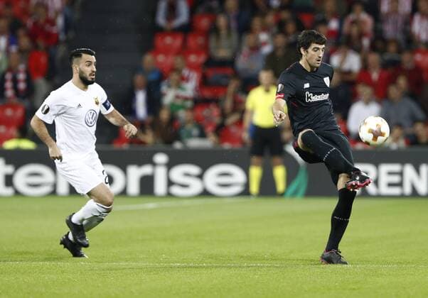 DAVID S BUSTAMANTE 02 11 2017 BILBAO PAIS VASCO Partido correspondiente a la Jornada 4 deL Grupo J de la UEFA Europa League de futbol entre el Athletic de Bilbao y el Ostersunds FK disputado en el Estadio San Mames de Bilbao Mikel San Jose Dominguez  xDAVIDxS.xBUSTAMANTEx xx