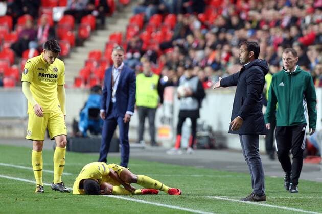 PRAHA 02.11.2017 PILKA NOZNA LIGA EUROPY KOLEJKA 4 GRUPA A SLAVIA PRAHA - VILLARREAL CF SPORT FOOTBALL - UEFA EUROPA LEAGUE ROUND IV GROUP A SLAVIA PRAGA - VILLARREAL CF NZ. JAVIER CALLEJA TRENER HEAD COACH (VILLARREAL) FOT. MICHAL CHWIEDUK FOKUSMEDIA.COM.PL NEWSPIX.PL --- Newspix.pl  171102CHW027