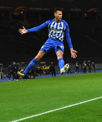 Soccer Men Season 2017 2018 UEFA Europa League Group J 4 Gameday Hertha BSC Sorja Luhansk Davie Selke Hertha BSC rejoicing for goal of 1 0 02 11 2017 Copyright: xMatthiasxKochx