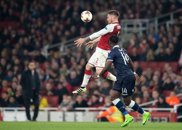 Mathieu Debuchy of Arsenal during the UEFA Europa League group H match between Arsenal and Red Star Belgrade at the Emirates Stadium, London, England on 2 November 2017. Copyright: xVincexMignottx 17500004