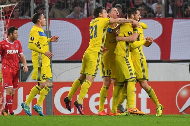 GER 1 FC Köln GER vs BATE Borisov BLR 02 11 2017 RheinEnergieSTADION Cologne Europe Leaque Group Stage 4 Gameday GER 1 FC Köln GER vs BATE Borisov BLR pictured the Belarusians are looking forward to the 1 1 nordphotox xMeuter nordphoto 00351