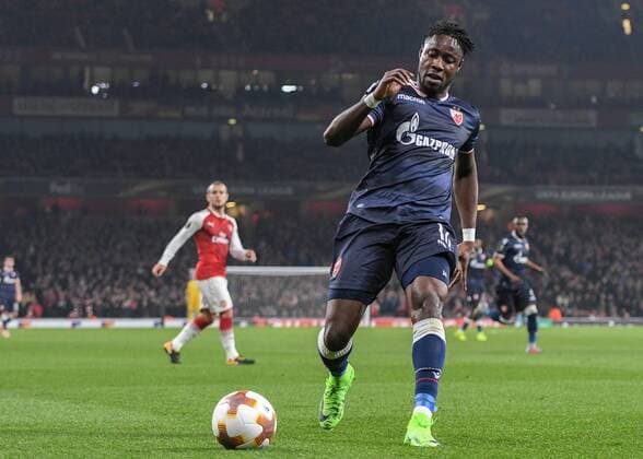 Richmond Boakye of Red Star Belgrade during the UEFA Europa League group H match between Arsenal and Red Star Belgrade at the Emirates Stadium, London, England on 2 November 2017. Copyright: xVincexMignottx 17500005