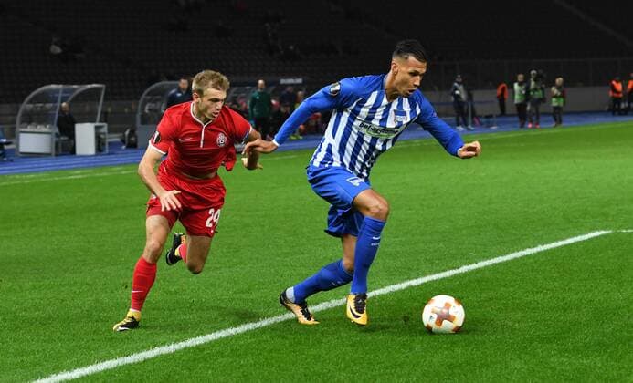 Soccer Men Season 2017 2018 UEFA Europa League Group J 4 Gameday Hertha BSC Sorja Luhansk v Dmytro Grechyshkin Sorja Luhansk Davie Selke Hertha BSC 02 11 2017 Copyright: xMatthiasxKochx