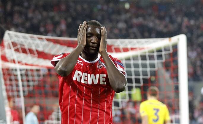 Cologne RheinEnergieStadion 02 11 17 Sehrou Guirassy 1 FC Köln disappointed with their Europaleague match between 1 FC Köln vs BATE Baryssau in season 2017 2018