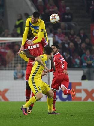 02 11 2017 xjpx Soccer Europa League 1 FC Koeln BATE Baryssau emspor v l Sehrou Guirassy Koeln in the duel Koeln