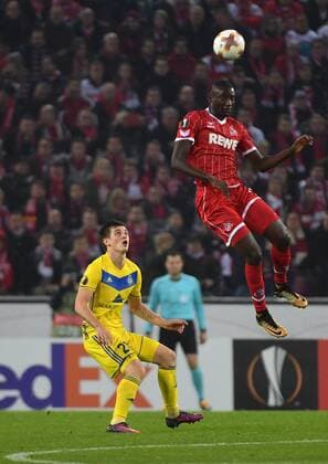 02 11 2017 xjpx Football Europe League 1 FC Koeln BATE Baryssau emspor v l Sehrou Guirassy Koeln with the header Koeln