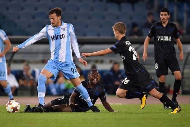 Alessandro Murgia Lazio, Nampalys Mendy, Vincent Koziello Nice Roma 02-11-2017 Stadio Olimpico Uefa Europa League 2017 2018 Lazio - Nizza Lazio - Nice Foto Andrea Staccioli Insidefoto