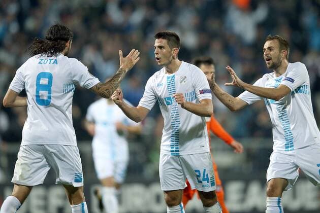 UEFA Europa League - HNK Rijeka vs Austria Wien 02.11.2017., Rijeka, Croatia - UEFA Europa League, group D, round 4, HNK Rijeka - Austria Wien. Domagoj Pavicic, Josip Misic.  GoranxStanzl PIXSELL