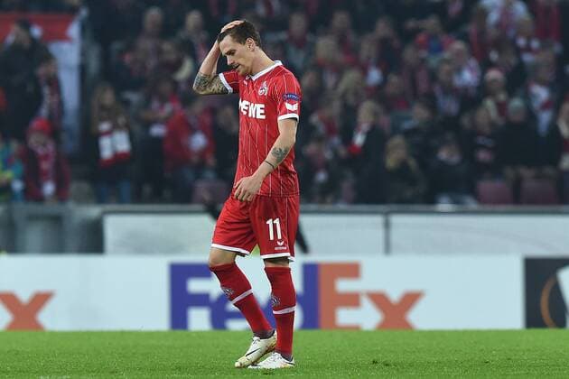 Football Europa League Group stage 1 FC Köln BATE Borissow on 02 11 2017 in RheinEnergieStadion in Cologne Simon Zoller Cologne disappointed xRx