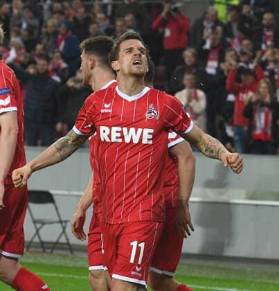 1 FC Cologne BATE Borisov 02 11 2017 Simon Zoller Koeln cheers for his goal to 1 0 HM