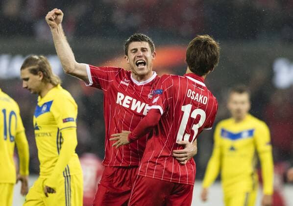 Cologne 02 11 2017 Torjubel Dominique Heintz Cologne Yuya Osako Cologne 1 FC Köln Bate Borisov