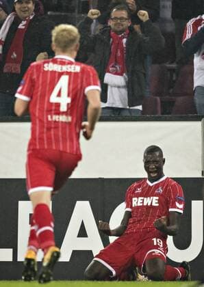 Cologne 02 11 2017 Torjubel Sehrou Guirassy Cologne Frederik Sörensen Cologne 1 FC Köln Bate Borisov