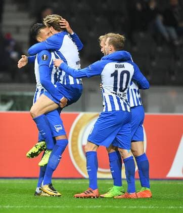 Hertha BSC Ondrej Duda Hertha BSC Arne Maier Hertha BSC Hertha BSC Berlin Sorja Luhansk Europa League Group stage 1 Gameday Football Soccer men Men Men Germany Germany Berlin 2 11 2017 Olympiastadion