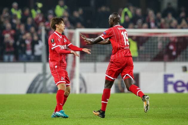 Yuya Osako FC Koeln 13 scored the 2-2 equalizer Sehrou Guirassy FC Koeln 19 Dominique Heintz FC Koeln 3 1 FC Koeln BATE Borisov Koeln Copyright: xEIBNER BenjaminxHornx EP_BHN