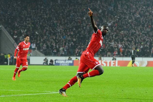 Koeln Germany 02 11 2017 UEFA Europa League 2017 18 Season Group Stage Group H 4 Round 1 FC Koeln BATE Borisov Goal to 3 2 for Koeln by Sehrou Guirassy KOE DeFodi521