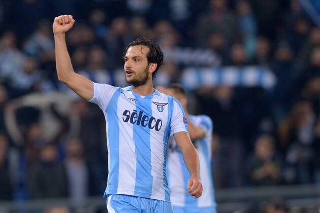 Esultanza dopo la vittoria su Gol di Marco Parolo Lazio. Goal celebration. Roma 02-11-2017 Stadio Olimpico Uefa Europa League 2017 2018 Lazio - Nizza Lazio - Nice Foto Antonietta Baldassarre Insidefoto AntoxBaldassarre