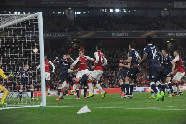 Football - 2017 2018 UEFA Europa League - Group H: Arsenal vs. Red Star Belgrade (Crvena zvezda) , at The Emirates. COLORSPORT ANDREW COWIE 