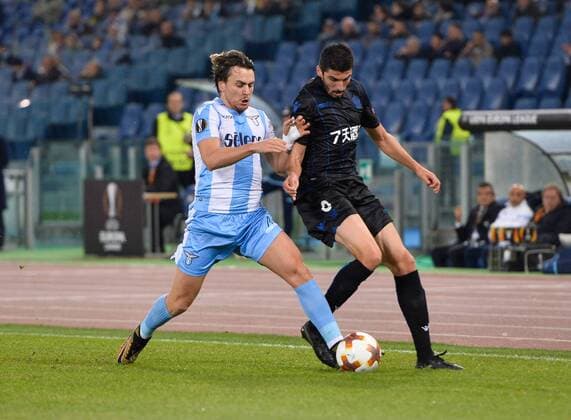 November 2, 2017 - Rome, Italy - Gabarron Gil Patric, and Pierre Lees-Melou during the Europe League football match S.S. Lazio vs Nizza at the Olympic Stadium in Rome, on november 02, 2017. Lazio Roma v OGC Nice - UEFA Europa League  - ZUMAn230 20171102_zaa_n230_242 Copyright: xSilviaxLorex