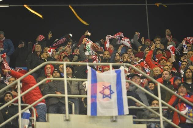 November 2, 2017 - Bucharest, Romania - Happen Beer Sheva s fans during the UEFA Europa League group G football match Steaua Bucharest FCSB v Hapoel Beer-Sheva FC in Bucharest, Romania on November 2, 2017. Steaua Bucuresti v Hapoel Be er Sheva - UEFA Europa League  - ZUMAn230 20171102_zaa_n230_272 Copyright: xAlexxNicodimx
