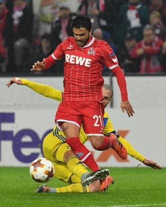 Soccer Men UEFA Europa League Season 2017 2018 FC Koeln vs BATE Borisov 02 11 2017 Rheinenergiestadion Cologne Leonardo Bittencourt FC Cologne Igor Stasevich BATE Borisov