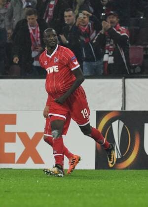 Football Men UEFA EuropaLeague Season 2017 2018 FC Koeln vs FC BATE Borisov 02 11 2017 Rheinenergiestadion Cologne Sehrou Guirassy FC Koeln Aktion Single image Torjubel