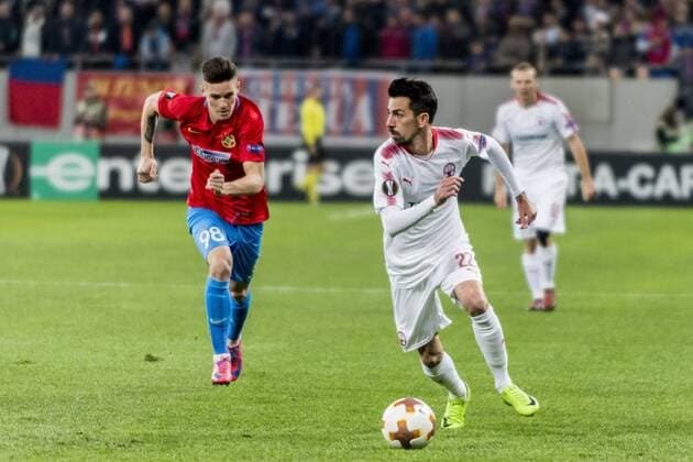 November 2, 2017: Isaac Cuenca 22 (Hapoel Beer-Sheva) during the UEFA Europa League 2017-2018, Group Stage, Groupe G game between FCSB Bucharest (ROU) and Hapoel Beer-Sheva FC (ISR) at National Arena Stadium, Bucharest, Romania ROU.  Copyright: xCronos CatalinxSoarex cronoscs2112017113405