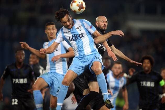 ROME, ITALY - NOVEMBER 02: Marco Parolo score the gol during the UEFA Europa League group K match between Lazio Roma and OGC Nice at Stadio Olimpico on November 2, 2017 in Rome, Italy.  Copyright: xmarcoxiacobuccix xIPAx xMarcoxIacobuccix