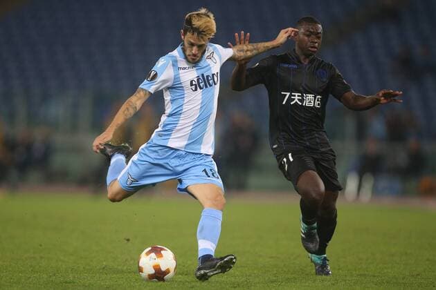 ROME, ITALY - NOVEMBER 02: Luis Alberto and Mendy during the UEFA Europa League group K match between Lazio Roma and OGC Nice at Stadio Olimpico on November 2, 2017 in Rome, Italy.  Copyright: xmarcoxiacobuccix xIPAx xMarcoxIacobuccix
