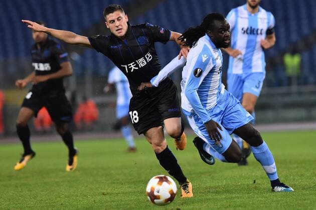 Rome 02-11-2017 Olimpic Stadium Europa League Lazio Nizza matchday 4 Nella foto Remi Walter and Jordan Lukaku Photo Fotografo01  Copyright: xFotografo01x xIPAx xFotografo01x