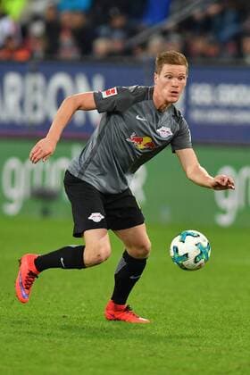 Marcel HALSTENBERG L in the squad of the DFB archival photo Marcel HALSTENBERG L action single action single image cut out full body shot whole figure Soccer 1 Bundesliga 5 matchday FC Augsburg A RB Leipzig L 1 0 on 19 09 2017 in Augsburg Germany WWK A R E N A Â