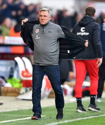 Olaf Janssen Coach St Pauli disappointed 1 FC Union Berlin FC St Pauli 2 Bundesliga 2017 2018 Season 2017 2018 Football Soccer DFL soccer Men Germany Germany Berlin 4 11 2017 Stadion Alte Foersterei